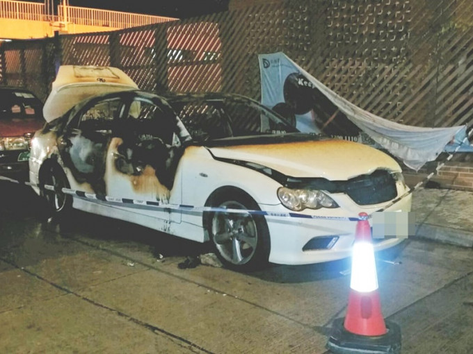 華富邨私家車疑遭縱火。
