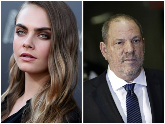 Cara遭淫魔监制Harvey Weinstein侮辱叫留须。AP