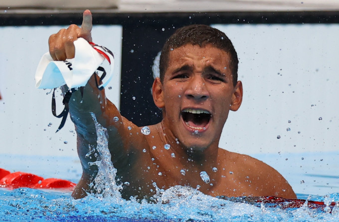 哈夫拿维夺男子400米自由泳金牌。Reuters