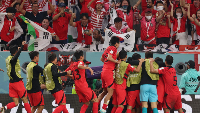 南韩2:1反胜葡萄牙，成第三支晋级十六强的亚洲球队。REUTERS