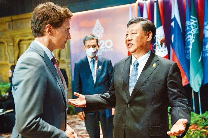 習近平面斥加拿大總理杜魯多披露交談內容。