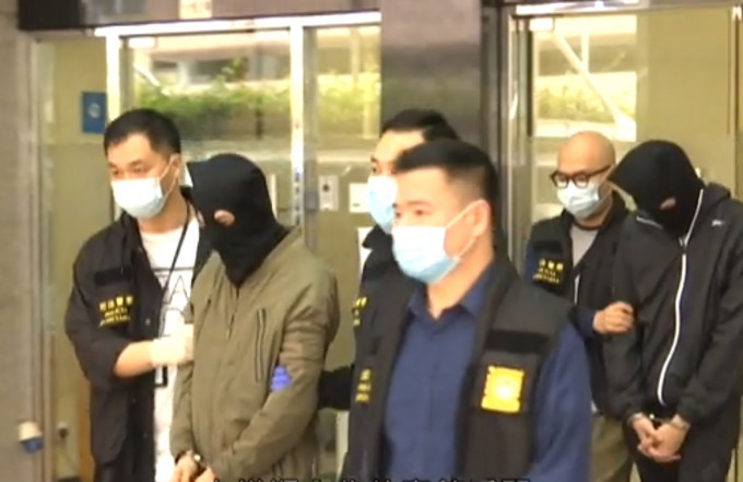 香港男子与澳门男子被捕。澳广视截图