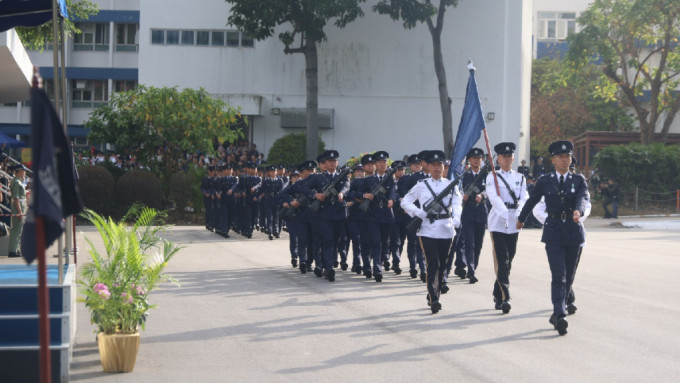 香港警察学院今日（3日）举行结业会操。警方提供