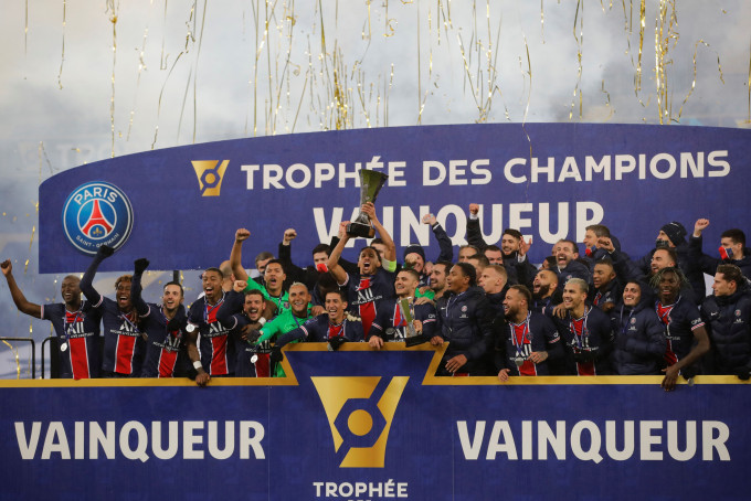 巴黎圣日耳门夺法国超级杯。AP