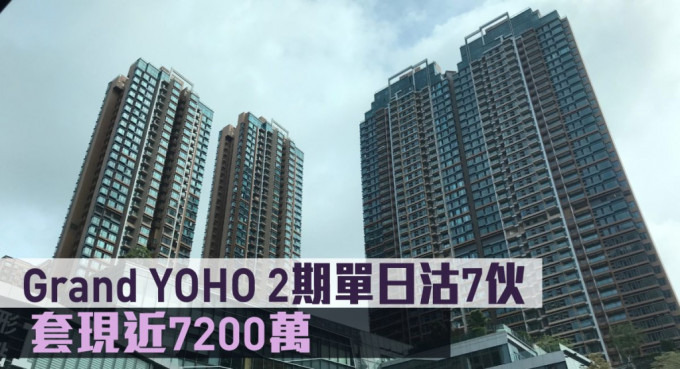 Grand YOHO 2期單日沽7伙。