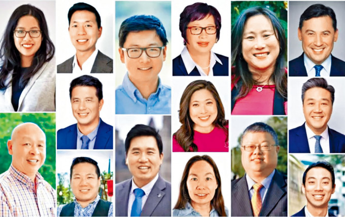 ■安大略省的十五名華裔參選人。