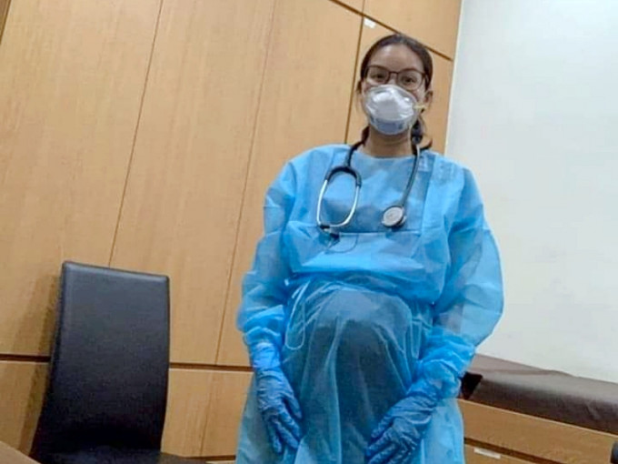 網傳一名馬來西亞醫護已懷孕30周。網圖