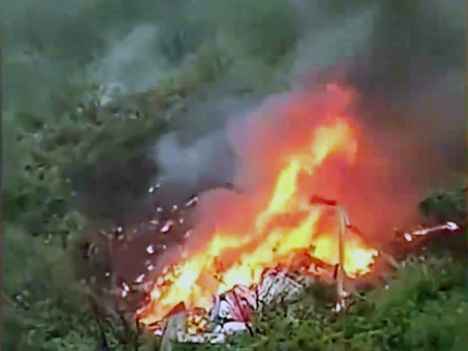 湖南郴州一架护林直升机坠落，机上3名机组人员遇难。网图