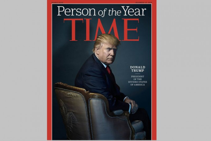 《时代周刊》去年选出特朗普为「风云人物」。《TIME》