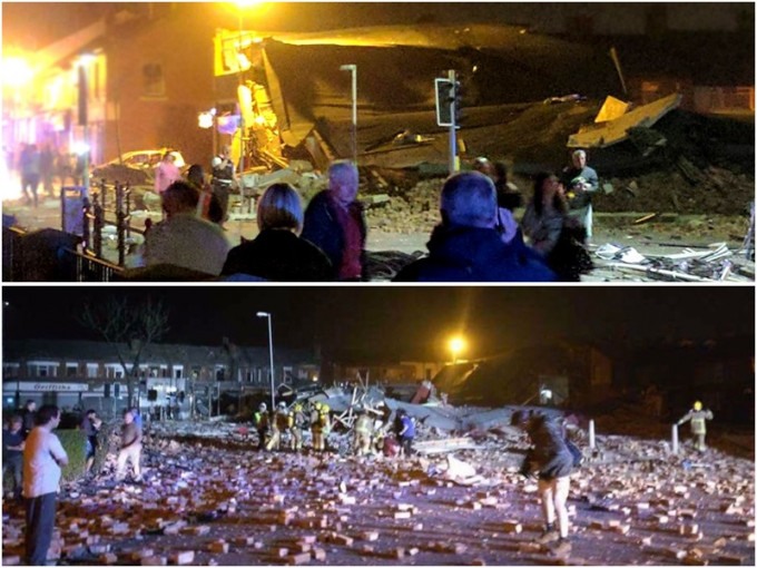 大爆炸夷平多座建筑物包括餐馆及舞蹈学校。twitter