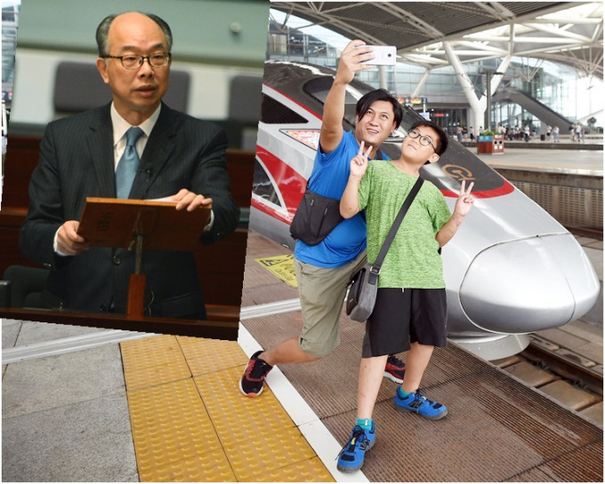 陳帆（小圖）指不少市民已選擇乘搭高鐵跨境出行。