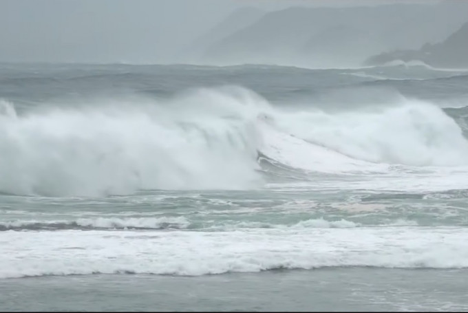 鹿兒島海面風浪強勁。網上圖片