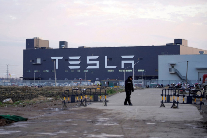 Tesla位于上海的超级工厂。(路透社)