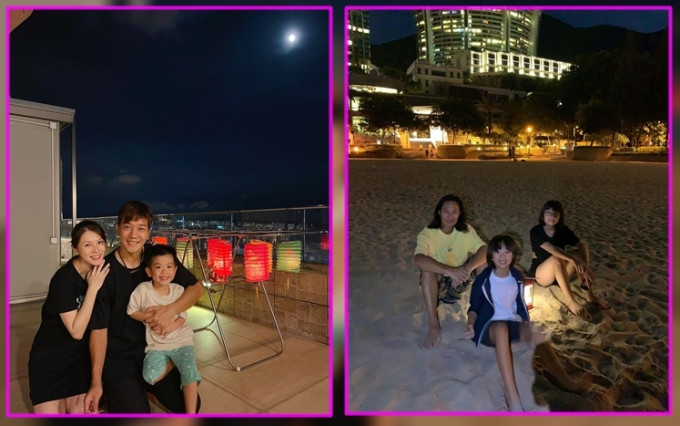 中秋节一家人一齐赏月最开心。
