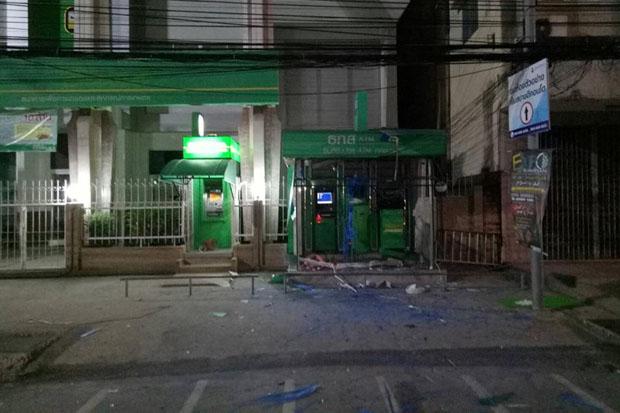 泰國南部4個省份的銀行和自動提款機附近遭人放置爆炸品。網上圖片