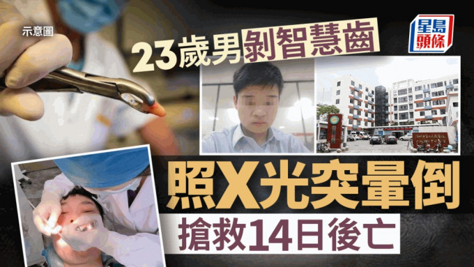 深圳23岁汽车工程师剥智慧牙后颅内出血 开脑抢救14日后亡