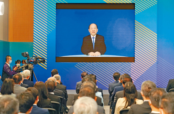 國家發改委副主任寧吉喆，透過視像形式在宣講會上發表講話。　
