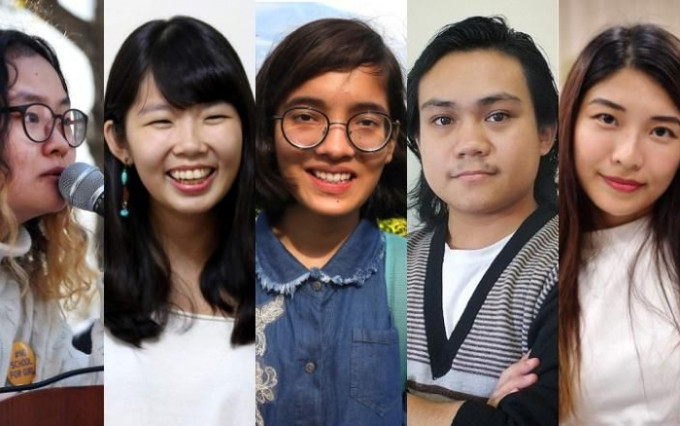CNN最新公布五位亞洲推動變革年輕領袖，右一的香港候任東區區議員仇栩欣入選。（CNN圖片）