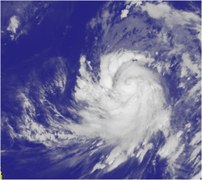 台风「康妮」。日本气象厅卫星云图