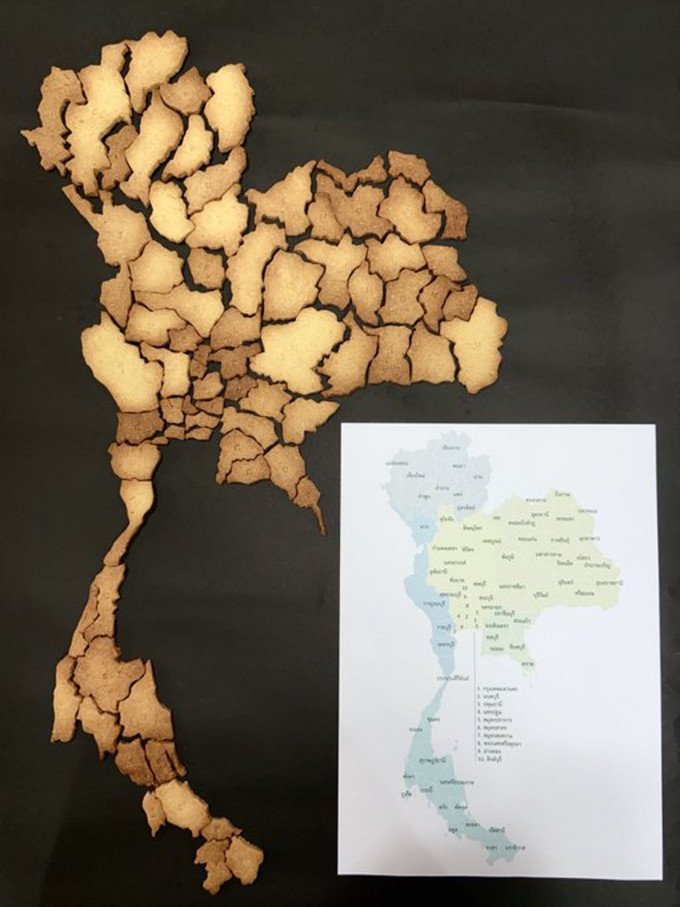 該名日本女網友花了7小時製作這個餅乾地圖。 twitter圖