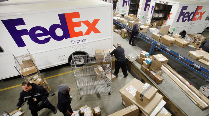 内地指Fedex「误送」华为货物说法不实，更涉及其他违法违规。AP资料图片