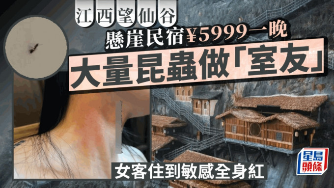 江西悬崖民宿︱女客¥5999住一晚 全身通红惨叫：成屋都系虫︱有片   0700