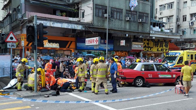 大埔广福道安全岛车祸酿2死伤惨剧，再有伤者入禀法院向肇事的士司机莫培华索偿。资料图片