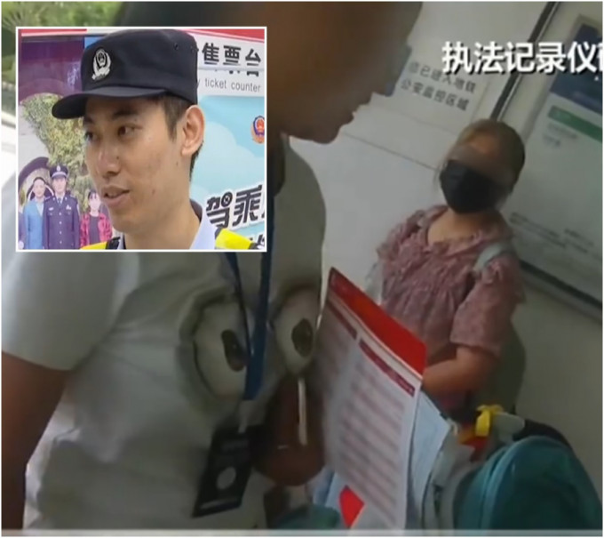 南京母親將3個月大女嬰獨留地鐵站。網上圖片