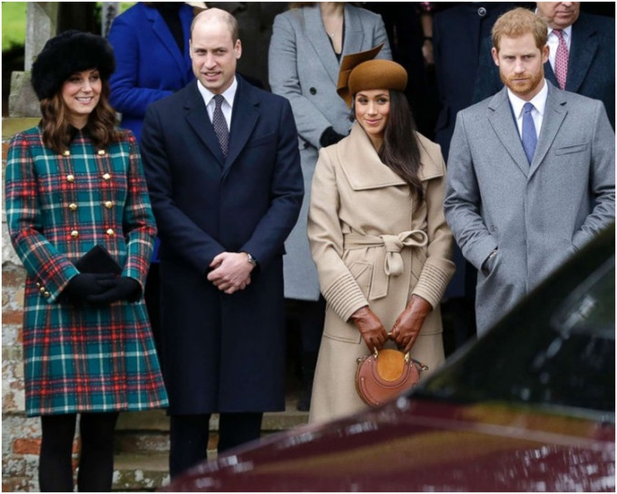 威廉王子夫妇和哈里王子夫妇不和越传越烈。AP