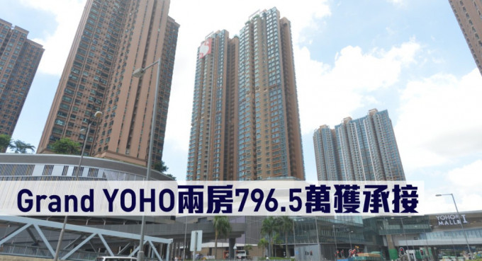 Grand YOHO两房796.5万获承接。