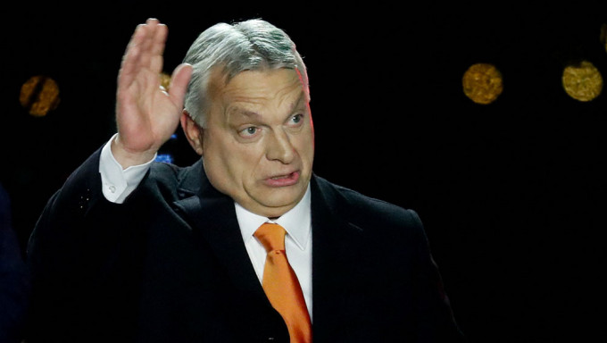 匈牙利總理歐爾班宣布勝出，贏得第4個任期。路透社圖片