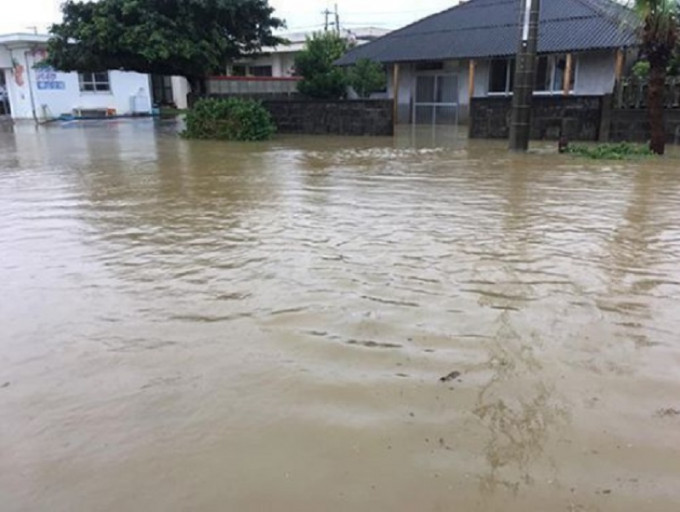 沖繩與那國島出現「50年一遇」大暴雨。網上圖片