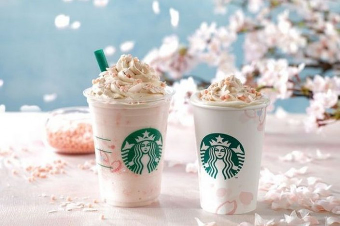 今年推出的限定櫻花口味飲品（圖片來自Starbucks）