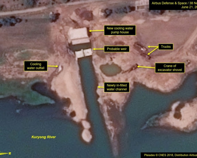 北韓寧邊郡核設施。38 North圖片