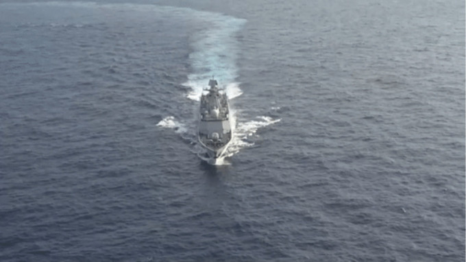 東部戰區「聯合利劍」環台演習，海軍出動了驅逐艦、護衛艦。