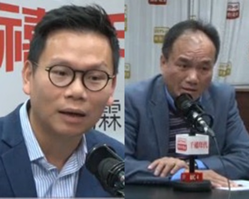 陈恒镔(左)与吴坤成认为的士专营权未能解决的士服务问题。