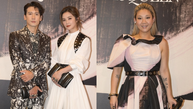 关智斌、蔡卓妍、郑欣宜今日到尖沙嘴出席品牌发布会。