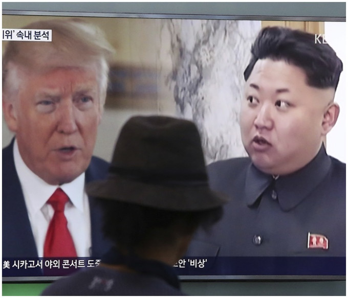 特朗普警告北韩勿低估美国的决心。AP
