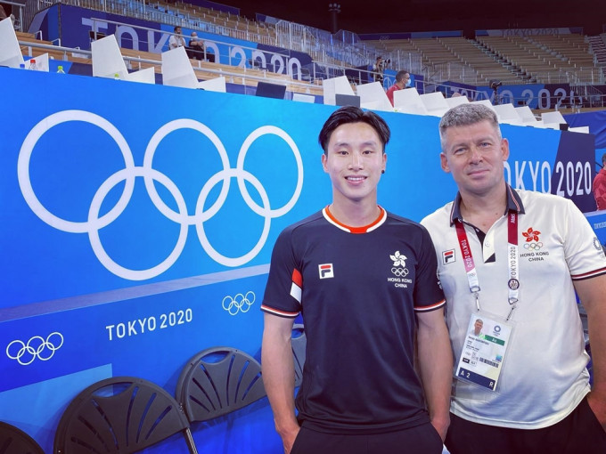 东京奥运本港体操代表石伟雄（左）今日在社交网站发文感谢港人支持。石伟雄 Facebook 相片
