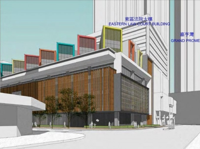鲤景湾综合大楼模拟图。　