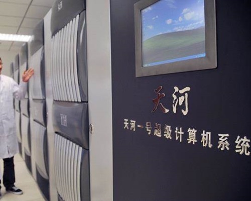內地超級電腦「天河三號」，料年產百億人民幣經濟效益。新華社圖片