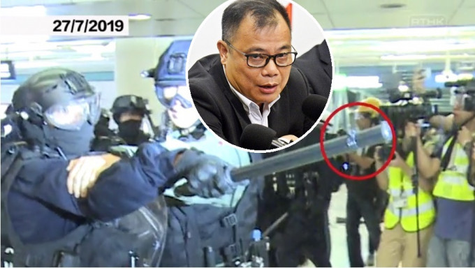 林志偉(小圖)認為警員不會在警棍「加料」。