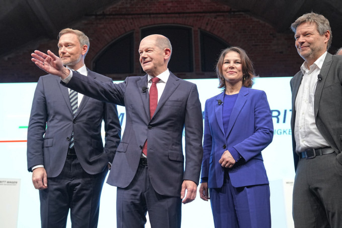 德国三党领导人为组成联合新政府达成协议。AP图片