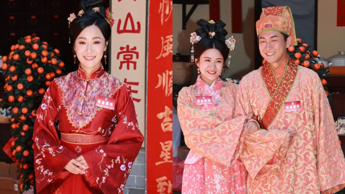 朱智贤（左）及江嘉敏在新剧《黄金万両》中合作。
