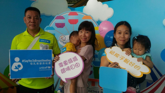 左：的士司機CK，中及右：餵哺母乳的媽媽陳太及曾小姐。