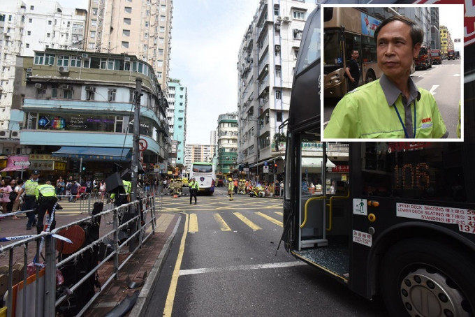 被撞九巴車長形容，當時旅巴「車速好快」。