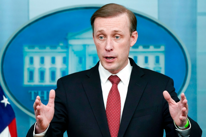 美国国家安全顾问苏利文担心中俄合作。AP图片