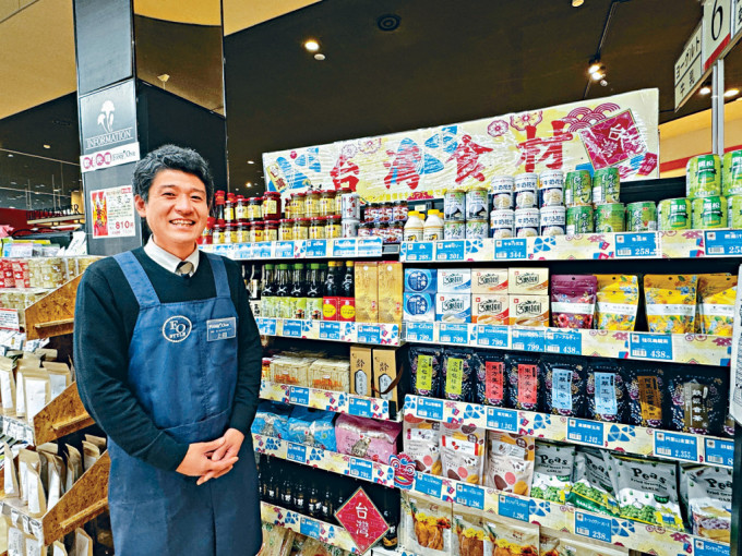 熊本市一間大型超市推出台灣食品區，甚受鄰近的台積電廠房員工歡迎。