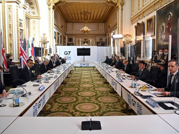上次G7外长会议于英国唐宁街召开。路透社资料图片