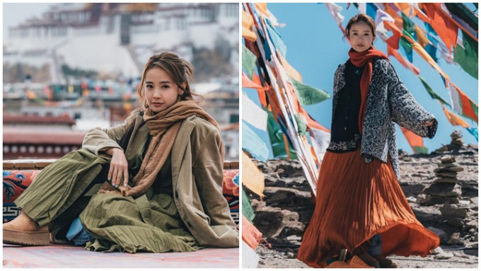 糖妹近日到西藏「唱遊」，不過在前往新疆時，遇上沙塵暴。